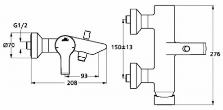 Смеситель для ванны с душем Ideal Standard Active B8069AA фото