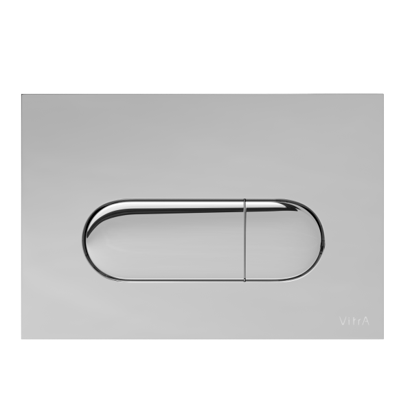 Инсталляция VitrA с безободковым унитазом VitrA Mia Round (Мия Раунд) 9873B003-7201 с сиденьем и клавишей хром фото