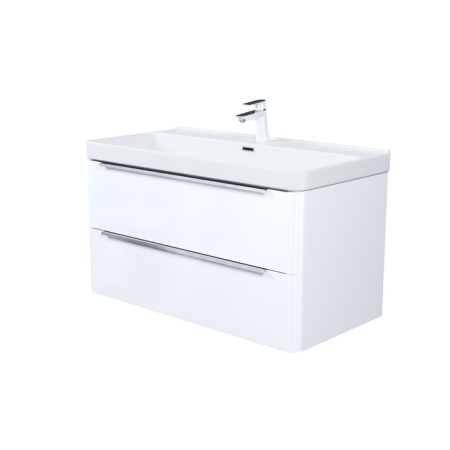 Тумба с раковиной Iddis Cloud X CLX10W0i95K 100 см, белый глянец фото