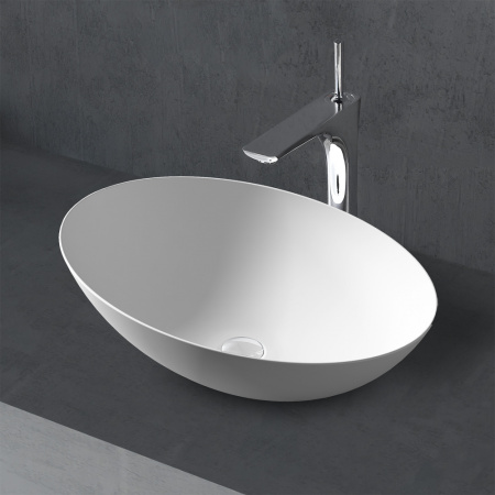 Накладная раковина Abber Stein AS2609 50x35 белая матовая фото