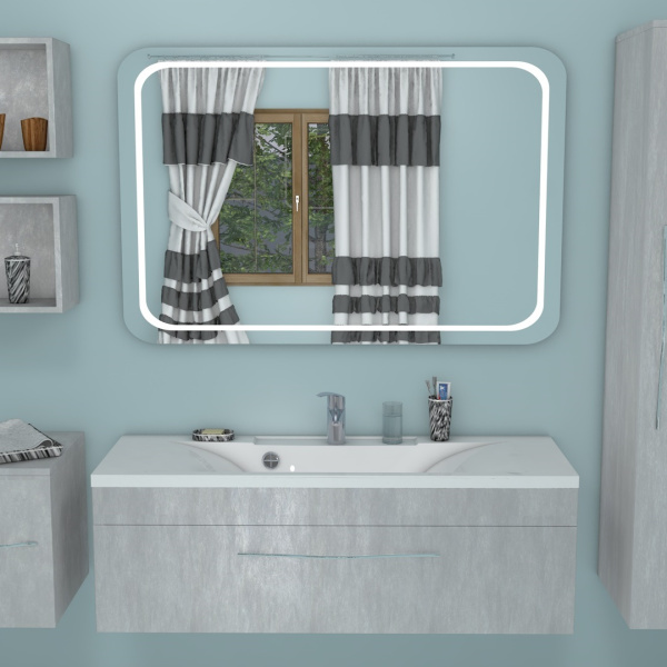 Тумба под раковину Kaksa Кристал 004036 120 см белый фото