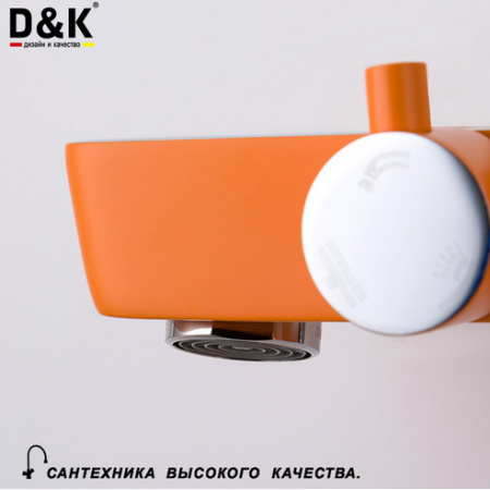 Душевая система (стойка) D&K Kunste Berlin DA1433713A02 хром/оранжевый фото