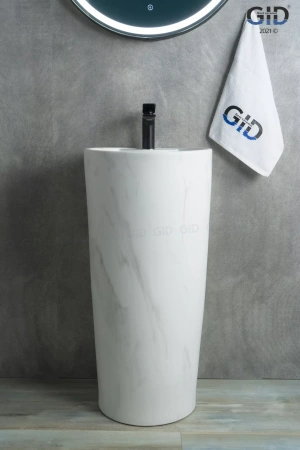 Напольная раковина GID Nb131ws под мрамор, матовая фото