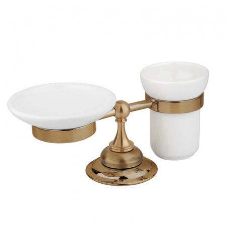 Стакан для зубных щеток с мыльницей Cezares Aphrodite APHRODITE-STTP-02 фото