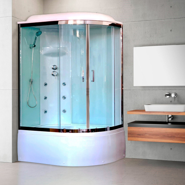 Душевая кабина Royal Bath ВК RB8120BK3-WT-CH 120x80 L фото