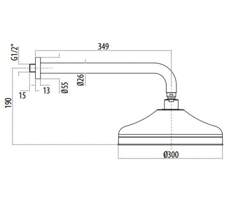 Верхний тропический душ Gattoni Programma doccia SFPCL30C0cr фото