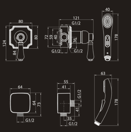 Гигиенический душ со смесителем Elghansa Terrakotta 34C0786-Bronze (Set-41) фото