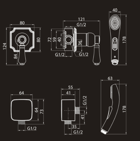 Гигиенический душ со смесителем Elghansa Terrakotta 34C0786-Bronze (Set-41) фото
