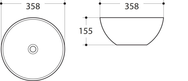 Накладная раковина Art&Max AM-107 35x35 белая фото