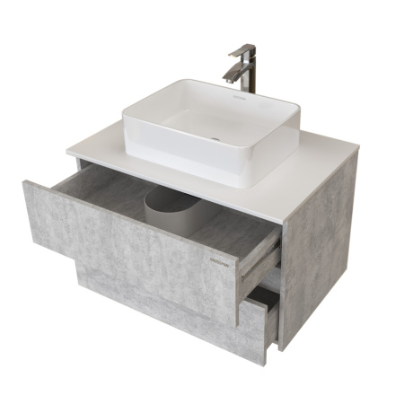 Тумба под раковину Grossman Эдванс 80 108010 цемент светлый фото