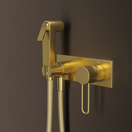 Гигиенический душ со смесителем Iddis Duna DUNMGV0i08 матовое золото фото