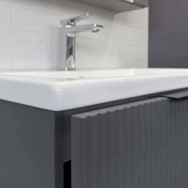 Тумба с раковиной Comforty Лима 70П2 00-00019212 антрацит фото