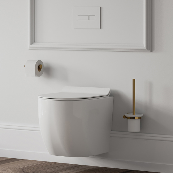 Ершик для туалета Omnires Modern Project MP60620GL золото фото