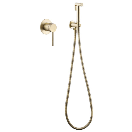 Гигиенический душ со смесителем Abber Emotion AF8825G золото матовое фото
