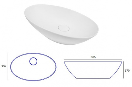 Накладная раковина Aqwella 5 Stars Триумф 641266 58 см фото