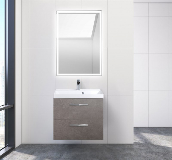 Тумба под раковину Belbagno Aurora AURORA-600-2C-SO-PG Pietra Grigio фото
