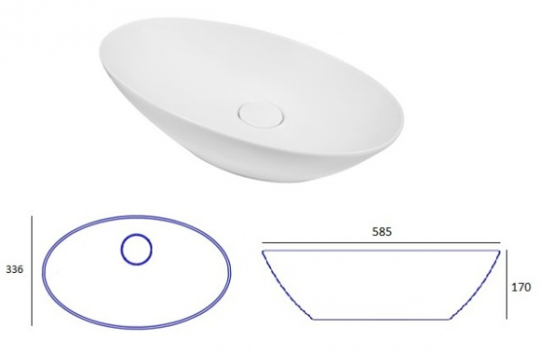 Накладная раковина Aqwella 5 Stars Триумф 641266 58 см фото