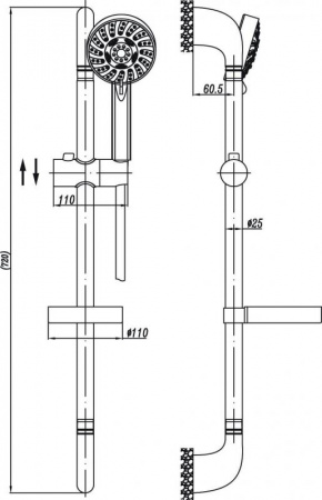 Душевой гарнитур Cezares Articoli Vari CZR-SD1-01 фото