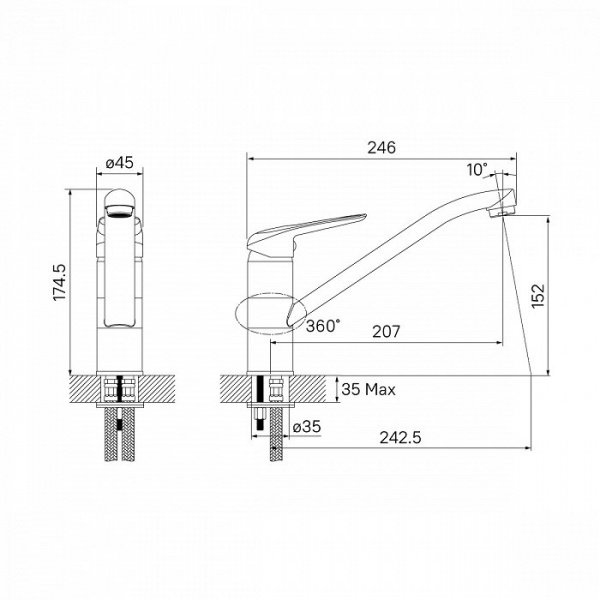 Смеситель для кухни Iddis Male MALSB00i05 фото