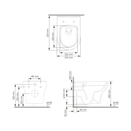 Подвесной унитаз безободковый WasserKRAFT Berkel H001.E034 с сиденьем фото