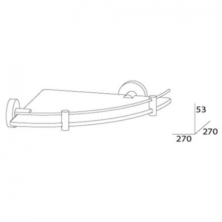 Полка стеклянная угловая Artwelle Harmonia HAR 039 24 см фото