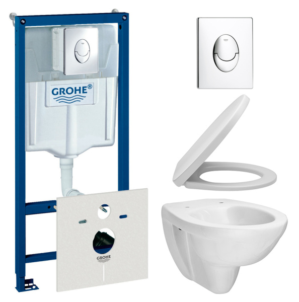 Комплект инсталляция Grohe Rapid SL 38750001 4 в 1 + унитаз Jacob Delafon Patio E4187 фото