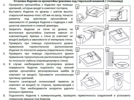 Раковина над стиральной машиной Stella Polar Турин SP-00000857 60x60 черный мрамор фото
