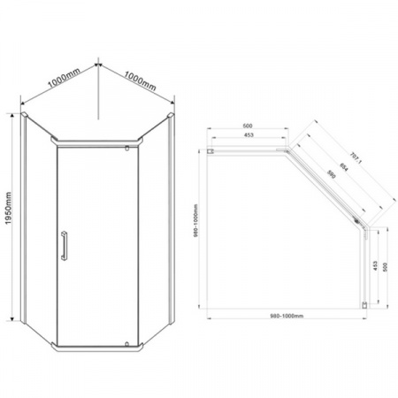 Душевой уголок Vincea Stresa VSP-1S100CL фото
