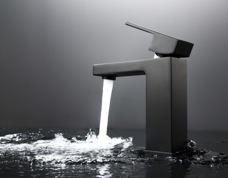 Смеситель для раковины Abber Daheim AF8210B черный матовый фото