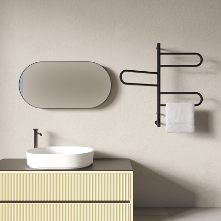 Электрический полотенцесушитель Vincea VTD-1R2CBE 44х80 черный, таймер фото