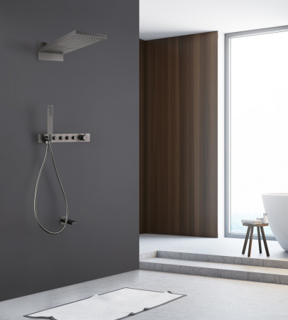 Душевая система скрытого монтажа Abber Rund AF8753NG никель фото