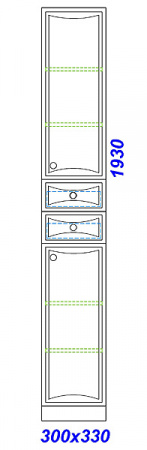 Шкаф-пенал Aqwella Барселона Ba.05.13 фото