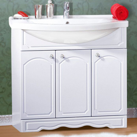 Тумба с раковиной Бриклаер Лючия 90 белая фото