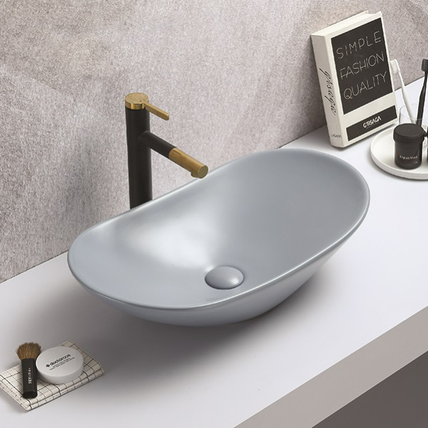 Накладная раковина CeramaLux NC 7811AMHL-4 голубая фото