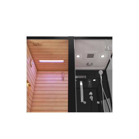 Душевая кабина с сауной Cerutti SPA Albano Nero Black CT8347 180x110 фото