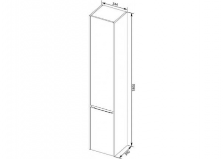 Шкаф-пенал Aquanet Клио 35 00195723 фото