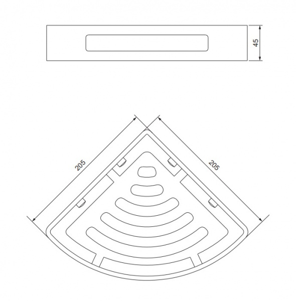 Полка-корзина Omnires Uni UN10332BL черный фото