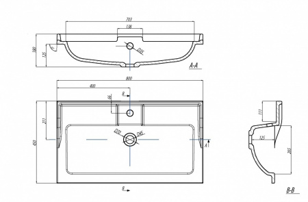 Раковина Акватон Фабиа 80 1A708031FB010 фото