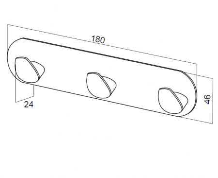 Тройной крючок для полотенец Am.Pm Inspire A5035764 фото