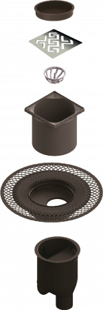 Душевой трап Berges Wasserhaus Platz Antik 092060 10 см фото