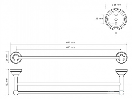 Полотенцедержатель двойной Bemeta Kera 144704057 фото