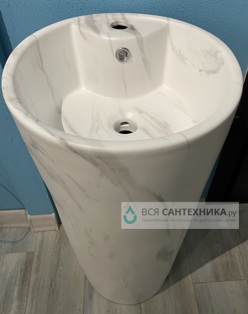 Напольная раковина GID Nb131ws под мрамор, матовая фото