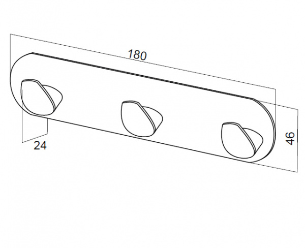 Тройной крючок для полотенец Am.Pm Inspire A5035764 фото