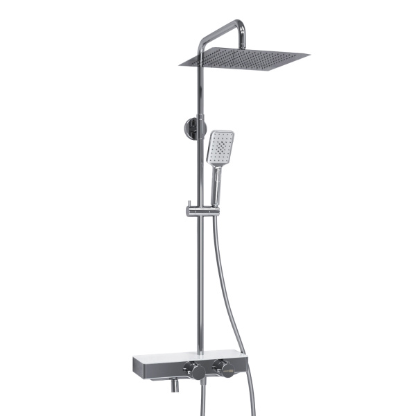 Душевая система (стойка) с термостатом WasserKRAFT Thermo A113.118.126.CH хромоникель фото