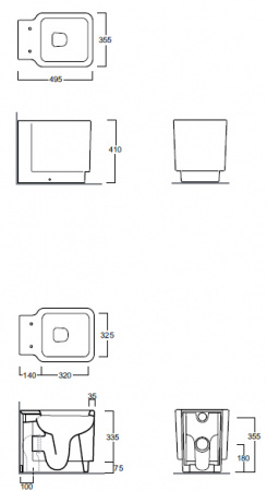 Унитаз приставной Simas Flow FL61bi фото