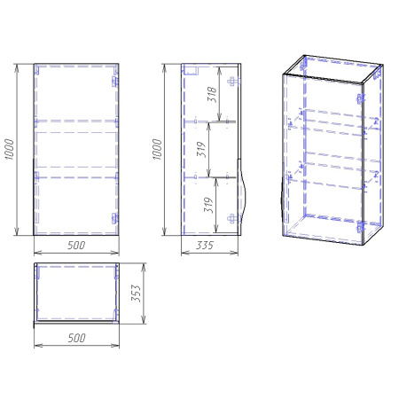 Подвесной шкаф Alvaro Banos Alma 50 8405.1700 R фото