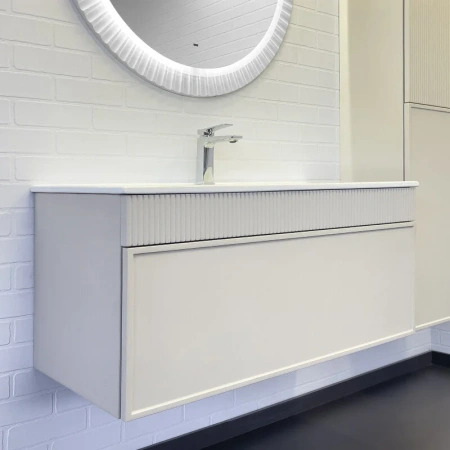 Тумба с раковиной Comfortу Мадрид 00-00017880CF серый шелк фото