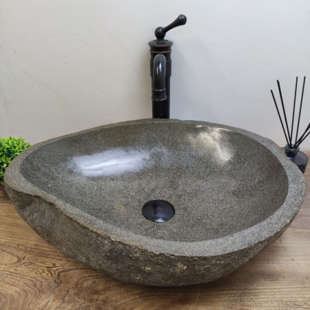Накладная раковина из речного камня RS01162 (55*42*15) F3 фото