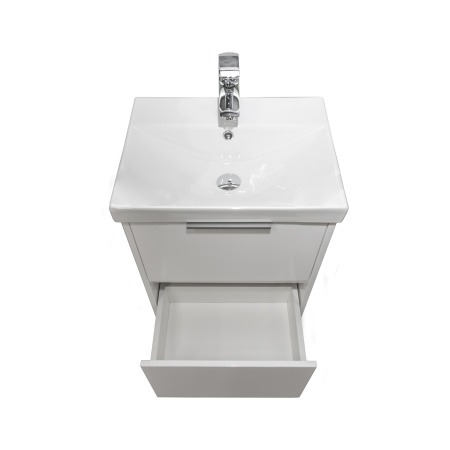 Тумба с раковиной Comforty Селенга-50 00-00022684CF белый глянец фото