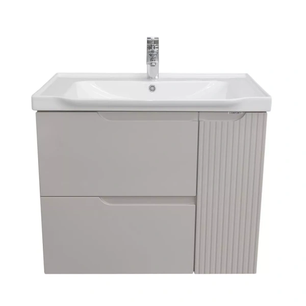 Тумба с раковиной Comforty Сидней-80 00-00022859CF серый шелк фото